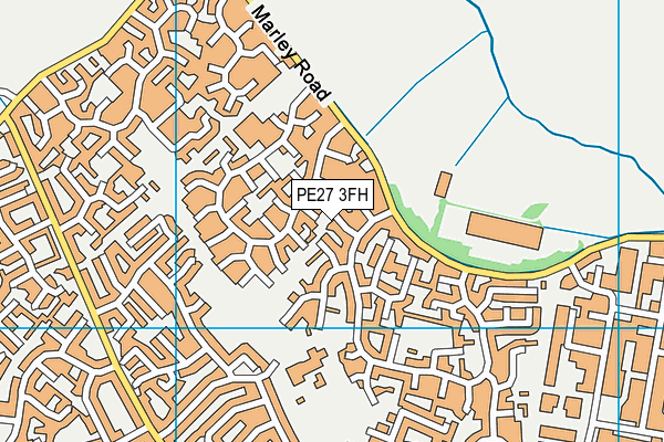 PE27 3FH map - OS VectorMap District (Ordnance Survey)