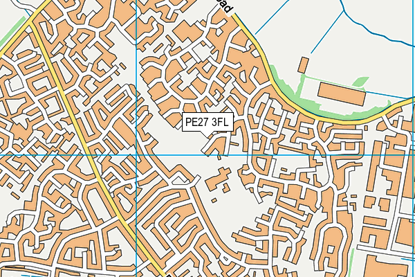 PE27 3FL map - OS VectorMap District (Ordnance Survey)