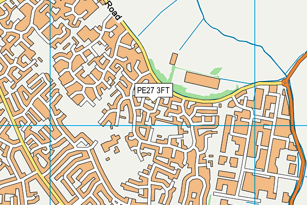 PE27 3FT map - OS VectorMap District (Ordnance Survey)