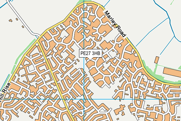 PE27 3HB map - OS VectorMap District (Ordnance Survey)