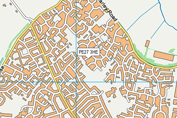 PE27 3HE map - OS VectorMap District (Ordnance Survey)