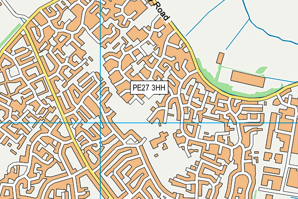 PE27 3HH map - OS VectorMap District (Ordnance Survey)