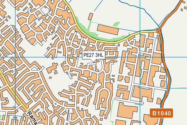 PE27 3HL map - OS VectorMap District (Ordnance Survey)