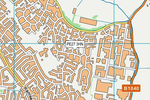 PE27 3HN map - OS VectorMap District (Ordnance Survey)