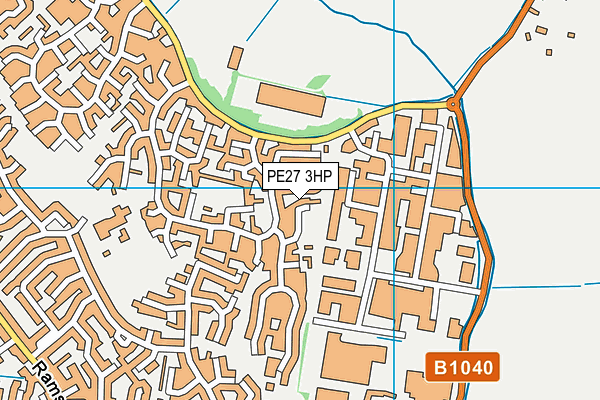 PE27 3HP map - OS VectorMap District (Ordnance Survey)