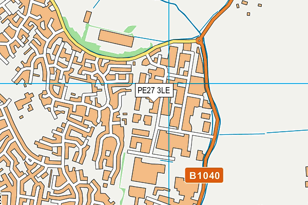 PE27 3LE map - OS VectorMap District (Ordnance Survey)