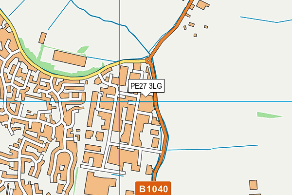 PE27 3LG map - OS VectorMap District (Ordnance Survey)
