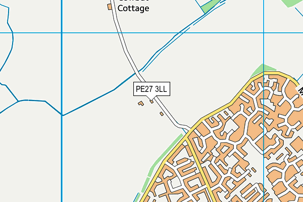 PE27 3LL map - OS VectorMap District (Ordnance Survey)