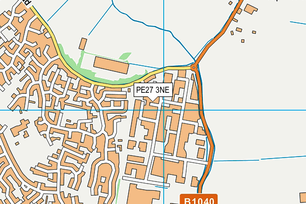 PE27 3NE map - OS VectorMap District (Ordnance Survey)