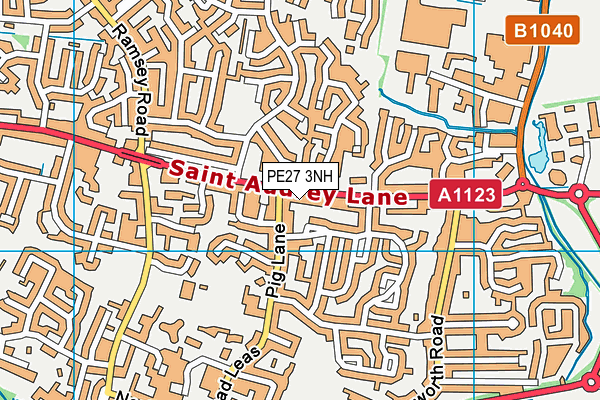 PE27 3NH map - OS VectorMap District (Ordnance Survey)