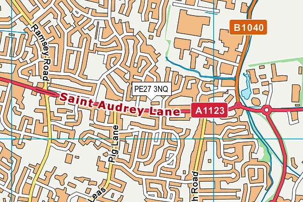 PE27 3NQ map - OS VectorMap District (Ordnance Survey)