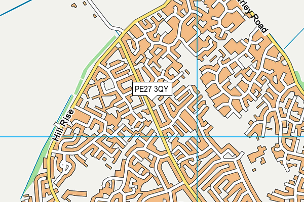 PE27 3QY map - OS VectorMap District (Ordnance Survey)