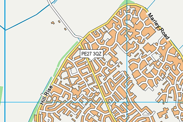 PE27 3QZ map - OS VectorMap District (Ordnance Survey)