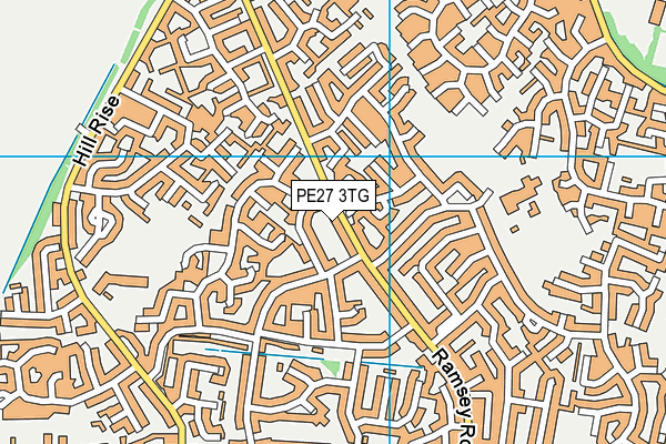 PE27 3TG map - OS VectorMap District (Ordnance Survey)