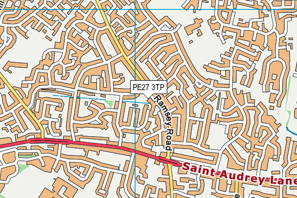 PE27 3TP map - OS VectorMap District (Ordnance Survey)