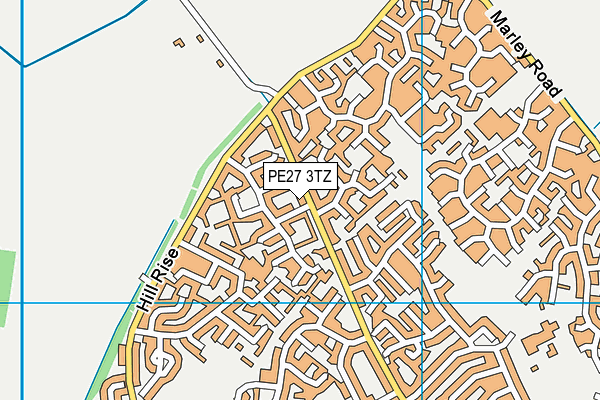 PE27 3TZ map - OS VectorMap District (Ordnance Survey)