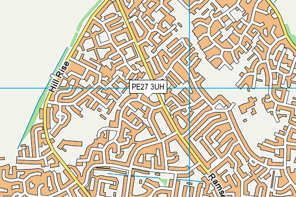 PE27 3UH map - OS VectorMap District (Ordnance Survey)