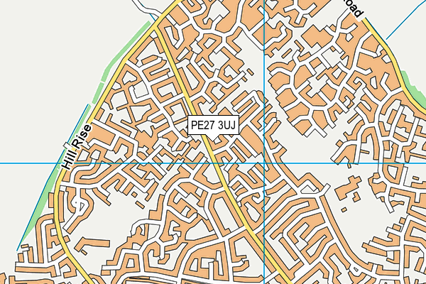 PE27 3UJ map - OS VectorMap District (Ordnance Survey)