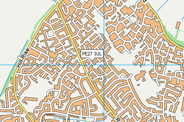 PE27 3UL map - OS VectorMap District (Ordnance Survey)