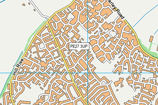 PE27 3UP map - OS VectorMap District (Ordnance Survey)
