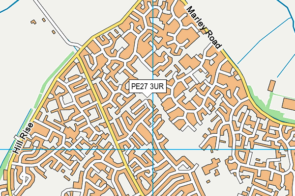 PE27 3UR map - OS VectorMap District (Ordnance Survey)