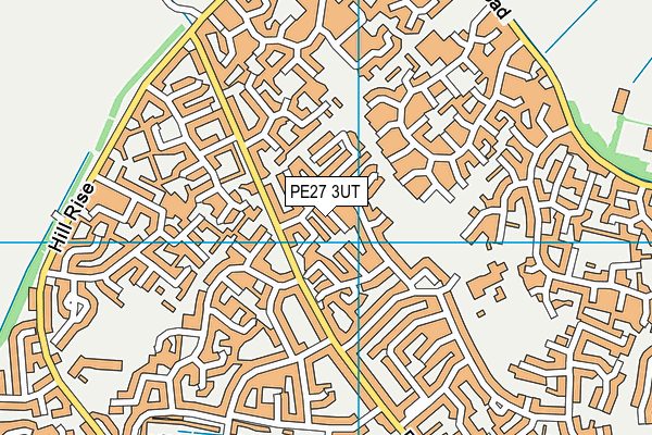 PE27 3UT map - OS VectorMap District (Ordnance Survey)