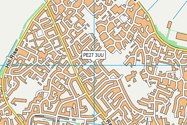 PE27 3UU map - OS VectorMap District (Ordnance Survey)