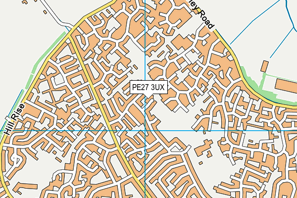 PE27 3UX map - OS VectorMap District (Ordnance Survey)