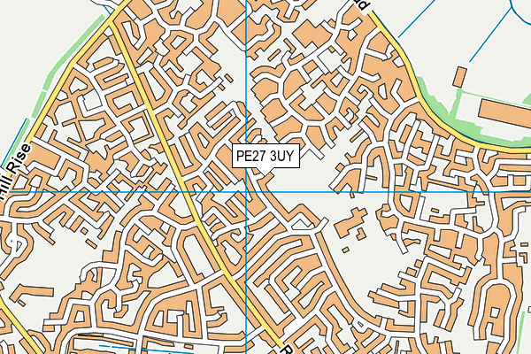 PE27 3UY map - OS VectorMap District (Ordnance Survey)