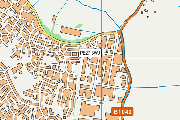 PE27 3WJ map - OS VectorMap District (Ordnance Survey)