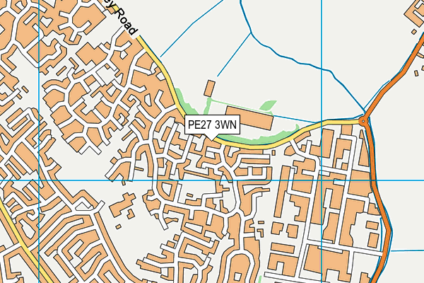 PE27 3WN map - OS VectorMap District (Ordnance Survey)