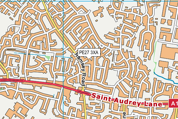 PE27 3XA map - OS VectorMap District (Ordnance Survey)