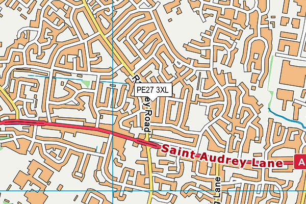 PE27 3XL map - OS VectorMap District (Ordnance Survey)