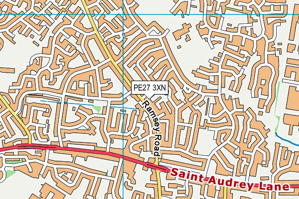 PE27 3XN map - OS VectorMap District (Ordnance Survey)