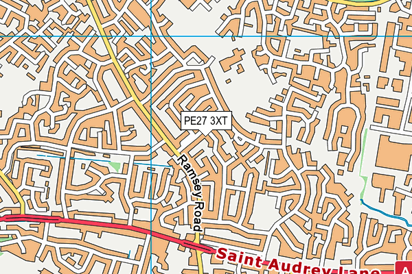 PE27 3XT map - OS VectorMap District (Ordnance Survey)