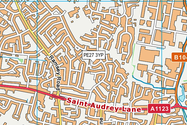 PE27 3YP map - OS VectorMap District (Ordnance Survey)