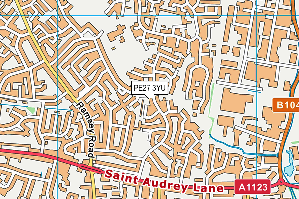 PE27 3YU map - OS VectorMap District (Ordnance Survey)
