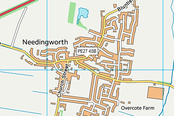 PE27 4SB map - OS VectorMap District (Ordnance Survey)