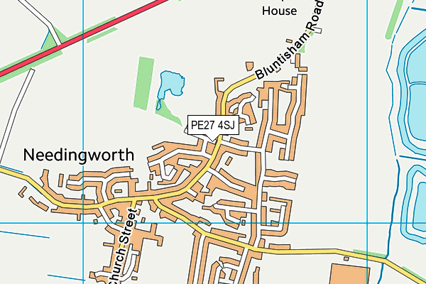 PE27 4SJ map - OS VectorMap District (Ordnance Survey)