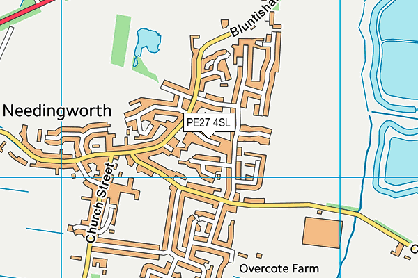 PE27 4SL map - OS VectorMap District (Ordnance Survey)