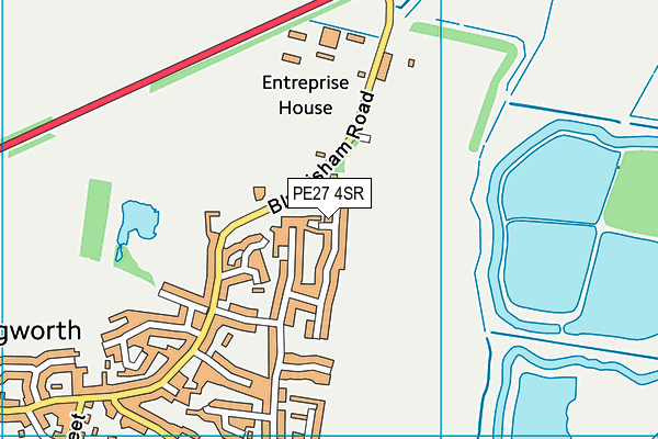 PE27 4SR map - OS VectorMap District (Ordnance Survey)