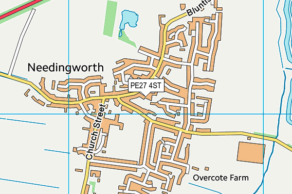 PE27 4ST map - OS VectorMap District (Ordnance Survey)