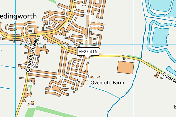 PE27 4TN map - OS VectorMap District (Ordnance Survey)