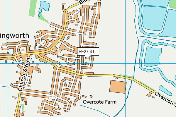 PE27 4TT map - OS VectorMap District (Ordnance Survey)