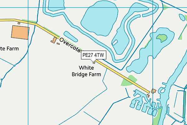 PE27 4TW map - OS VectorMap District (Ordnance Survey)