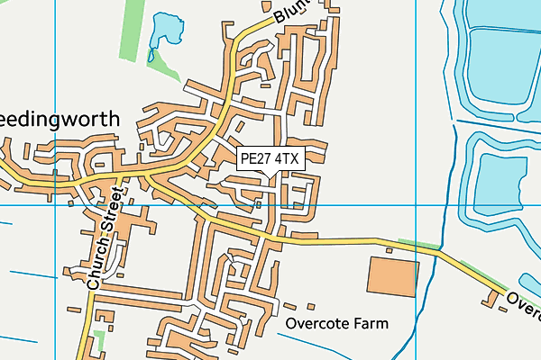 PE27 4TX map - OS VectorMap District (Ordnance Survey)