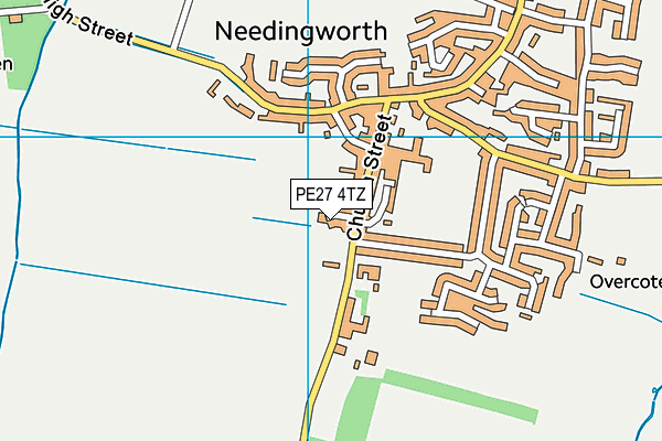 PE27 4TZ map - OS VectorMap District (Ordnance Survey)