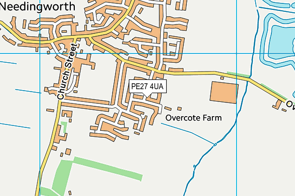 PE27 4UA map - OS VectorMap District (Ordnance Survey)