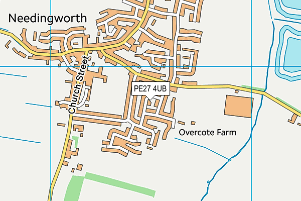 PE27 4UB map - OS VectorMap District (Ordnance Survey)