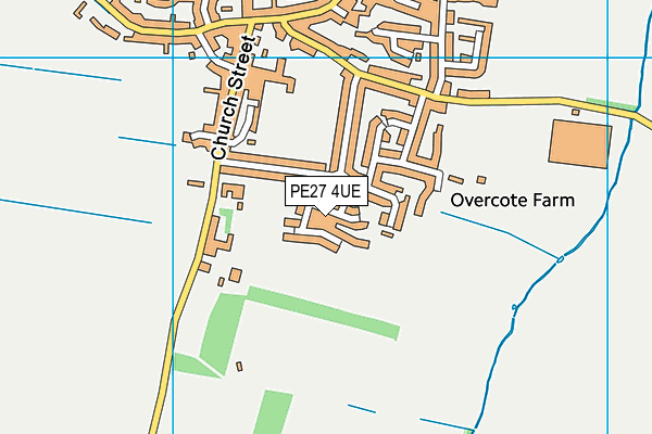 PE27 4UE map - OS VectorMap District (Ordnance Survey)
